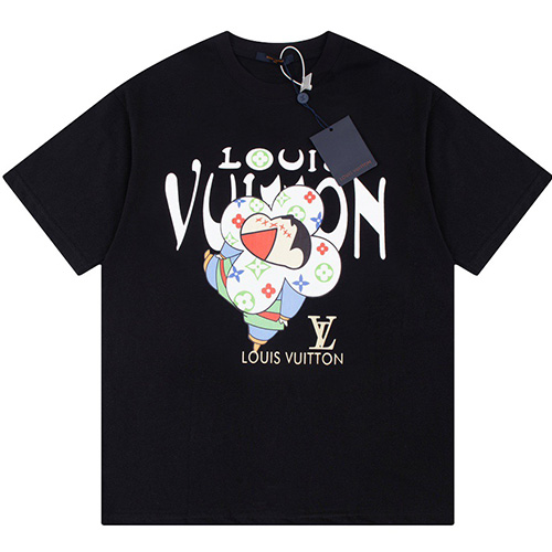 [홍콩명품.LOUIS VUITTON] 루이비통 23SS 로고 짱구 콜라보 프린트 반팔 티셔츠 (2컬러), BM8039, BR, 온라인명품쇼핑몰,남자명품의류,인터넷쇼핑몰,해외직구