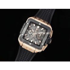 [홍콩명품시계.HUBLOT] 휴블럿 스퀘어 뱅 유니코 42mm 로즈골드 블랙세라믹 베젤 스켈레톤 다이얼, 남자명품시계,워치,손목시계,명품직구