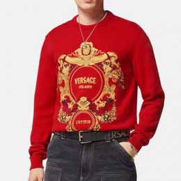 [홍콩명품.VERSACE] 베르사체 23SS 로고 그래픽 자수 니트 스웨터 (2컬러), BM9120, JU, 온라인명품쇼핑몰,남자명품의류,인터넷쇼핑몰,해외직구