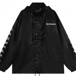 [홍콩명품.BALENCIAGA] 발렌시아가 23SS 로고 모음 프린트 후드 바람막이 자켓 (블랙), BM9533, GG, 온라인명품쇼핑몰,남자명품의류,인터넷쇼핑몰,해외직구