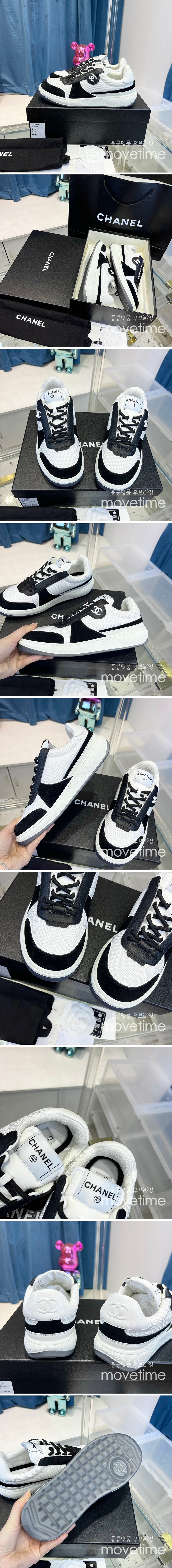 [홍콩명품.CHANEL] 샤넬 23SS 로고 운동화 스니커즈 (블랙-화이트), SE2098, ALW, 무브타임사이트,인터넷명품쇼핑몰,남자명품,슈즈,신발