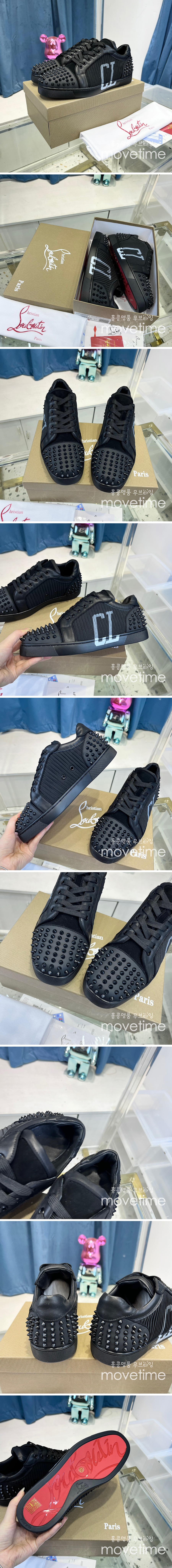 [홍콩명품.Christian Louboutin] 크리스챤루부탱 23SS 로고 운동화 스니커즈 (블랙), SE2113, ALW, 무브타임사이트,인터넷명품쇼핑몰,남자명품,슈즈,신발