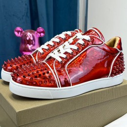 [홍콩명품.Christian Louboutin] 크리스챤루부탱 23SS 로고 가죽 운동화 스니커즈 (레드), SE2131, ALW, 무브타임사이트,인터넷명품쇼핑몰,남자명품,슈즈,신발