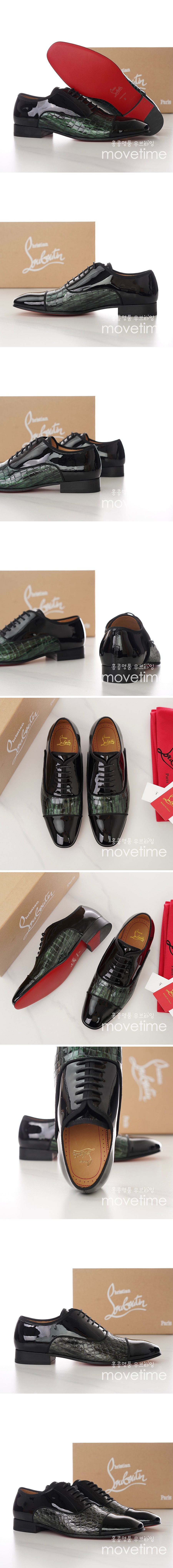 [홍콩명품.Christian Louboutin] 크리스챤루부탱 23SS 로고 악어가죽 레어어드 정장 구두, SE2149, S2, 무브타임사이트,인터넷명품쇼핑몰,남자명품,슈즈,신발