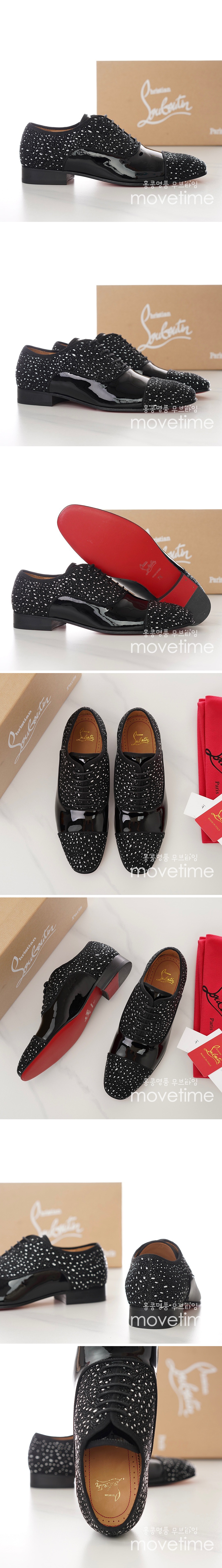 [홍콩명품.Christian Louboutin] 크리스챤루부탱 23SS 로고 가죽 레어어드 정장 구두, SE2151, S2, 무브타임사이트,인터넷명품쇼핑몰,남자명품,슈즈,신발