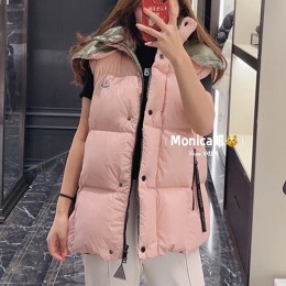 [홍콩명품.MONCLER] 몽클레어 23SS 로고 후드 다운 패딩 조끼 베스트 (핑크), BM10246, TBG, 홍콩명품가방,명품쇼핑몰,크로스백,핸드백,구매대행,무브타임