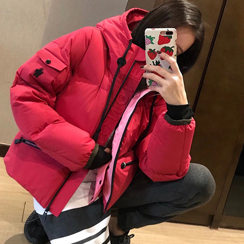 [홍콩명품.MONCLER] 몽클레어 23SS 로고 여성 후드 구스다운 패딩 자켓 (핑크), BM10570, PG, 홍콩명품의류,구매대행,온라인명품