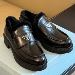 [홍콩명품,PRADA] 프라다 23SS 삼각로고 여성 레더 가죽 굽 구두 로퍼 (블랙), SE2238, ALW, 홍콩명품쇼핑몰,무브타임,악세사리,잡화,생활용품