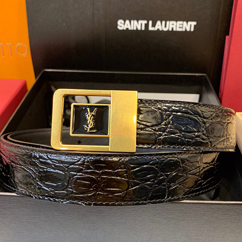 [홍콩명품.YSL] 입생로랑 23SS 로고 여성 금장 버클 레더 가죽 벨트, BT961, 3.0cm, BRB, 명품레플리카,명품쇼핑몰,의류,무브타임사이트,인터넷쇼핑몰,남자명품,해외직구