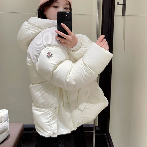 [홍콩명품.MONCLER] 몽클레어 23SS 로고 여성 후드 구스다운 패딩 자켓 (화이트), BM10952, KSM, 홍콩명품의류,구매대행,온라인명품