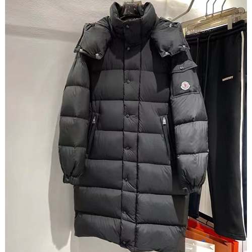 [홍콩명품.MONCLER] 몽클레어 23SS 로고 후드 다운 롱 패딩 자켓 (블랙), BM11318, KSM, 홍콩명품의류,구매대행,온라인명품