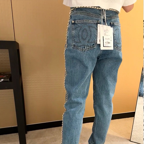 [홍콩명품.CHANEL] 샤넬 23SS 로고 여성 데님 팬츠 진 청바지, BM11447, TBG, 홍콩명품의류,구매대행,온라인명품