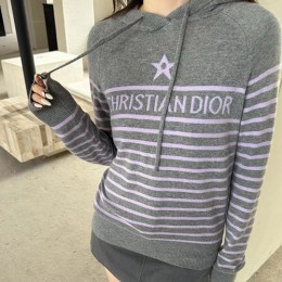 [홍콩명품,Christian Dior] 디올 24SS 로고 스트라이프 여성 후드 니트 스웨터 (2컬러), BM11651, TBG, 홍콩명품의류,구매대행,온라인명품