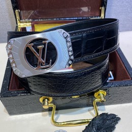 [홍콩명품.LOUIS VUITTON] 루이비통 24SS 로고 악어가죽 벨트 (2종), BT1075, 3.8cm, BRB, 명품레플리카,인터넷쇼핑몰,남자명품,해외직구