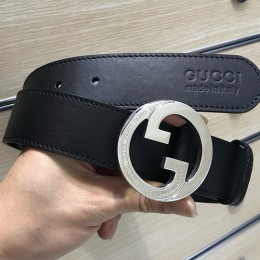 [홍콩명품.Gucci] 구찌 24SS 로고 GG실버버클 가죽 벨트, BT1098, 4.0cm, BRB, 명품레플리카,인터넷쇼핑몰,남자명품,해외직구