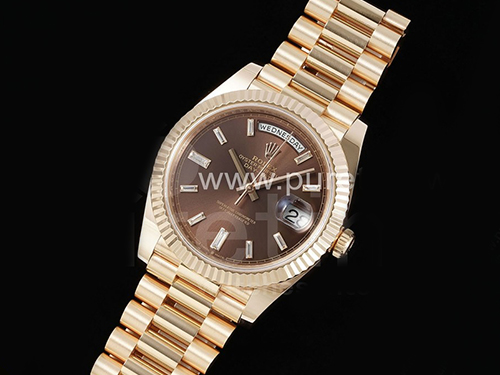 [ROLEX] 로렉스 롤렉스 데이데이트 228235 40mm 로즈골드 크리스탈 마커 브라운 다이얼