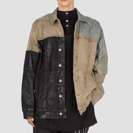 [Rick Owens] 릭 오웬스 24SS 로고 레이어드 빈티지 데님 자켓, BM12367, JL, 홍콩명품의류,구매대행,온라인명품