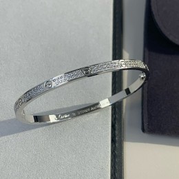 [홍콩명품.CARTIER] 까르띠에 24SS 로고 LOVE 다이아 장식 팔찌 (3컬러), ET1960, SL, 악세사리,팔찌