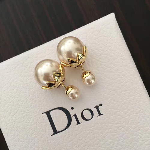 [홍콩명품,Christian Dior] 디올 24SS 로고 진주 골드 이어링 귀걸이, ET1966, SL, 명품악세사리,팔찌,귀걸이,반지