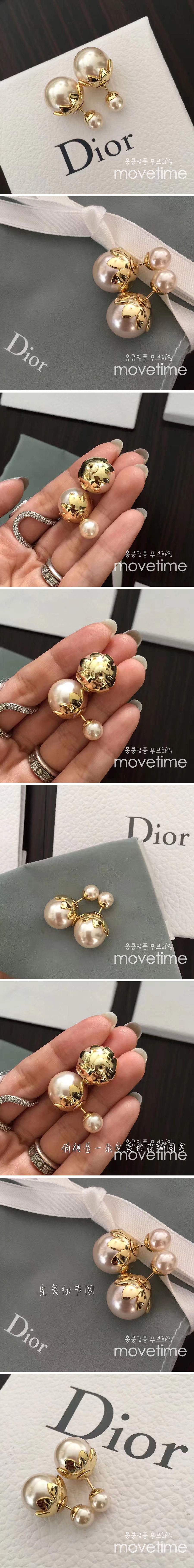 [홍콩명품,Christian Dior] 디올 24SS 로고 진주 골드 이어링 귀걸이, ET1966, SL, 명품악세사리,팔찌,귀걸이,반지