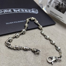 [홍콩명품.Chrome Hearts] 크롬하츠 24SS 로고 스컬 925실버 팔찌, ET2048, CR1, 홍콩명품가방,명품쇼핑몰,크로스백,핸드백,구매대행,무브타임