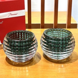 [홍콩명품.Baccarat] 바카라 24SS EYE 선물용 인테리어 크리스탈 캔들홀더/촛대/양초받침 2pcs (그린-7-9.5cm), ET2155, ZAKKA, 명품접시,와인잔,키홀더,내의,양말,가구주변기기