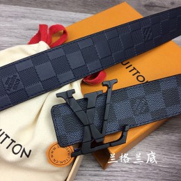 [홍콩명품.LOUIS VUITTON] 루이비통 24SS LV로고 다미에 가죽 벨트 (블랙), BT1131, 4.0cm, MR, 명품레플리카,인터넷쇼핑몰,남자명품,해외직구