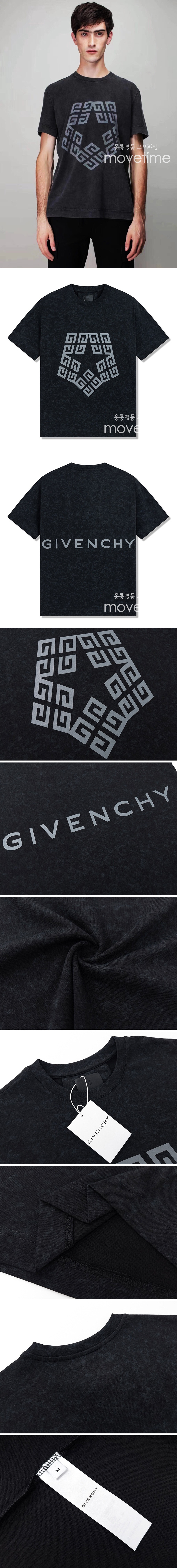 [홍콩명품.GIVENCHY] 지방시 24SS 로고 프린트 반팔 티셔츠 (블랙), BM12844, JU, 홍콩명품의류,구매대행,온라인명품