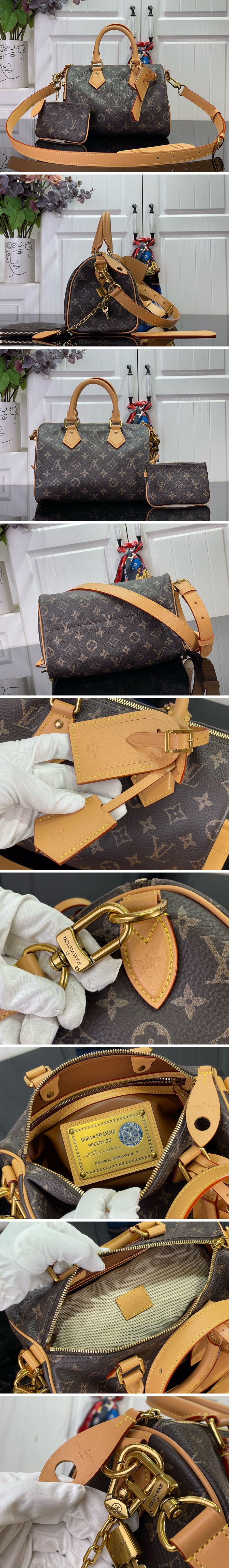 [홍콩명품.LOUIS VUITTON] 루이비통 24SS 모노그램 스피디 반들리에25 M24443 (브라운), BGM2762, JASON, 홍콩명품가방,명품쇼핑몰,크로스백,핸드백,구매대행,무브타임