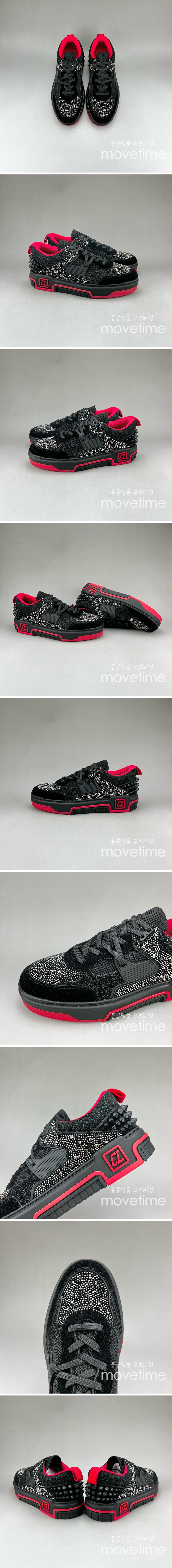 [홍콩명품.Christian Louboutin] 크리스챤루부탱 24SS 로고 ASTROLOUBI STRASS 스니커즈 운동화 (블랙), SE2817, S3, 명품스니커즈,운동화,구두,로퍼,하이탑,신발