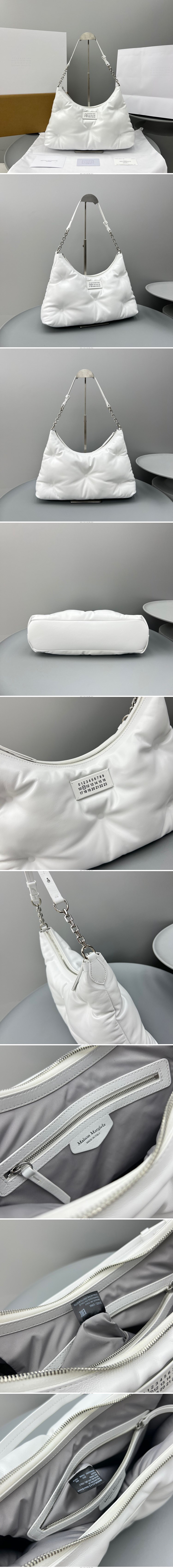 [홍콩명품.Maison Margiela] 메종마르지엘라 24SS 글램슬램 미디움 호보백 SB3WG0020 (화이트), BGM2800, 홍콩명품가방,명품쇼핑몰,크로스백,핸드백,구매대행,무브타임