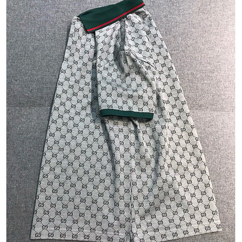 [홍콩명품.Gucci] 구찌 24SS 로고 GG수프림 카라 폴로 반팔 티셔츠 (그레이), BM13186, JQ, 홍콩명품의류,구매대행,온라인명품