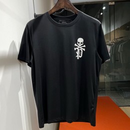 [홍콩명품.PHILIPP PLEIN] 필립플레인 24SS 로고 프린트 SKULL & BONES 반팔 티셔츠 (2컬러), BM13564, JS, 홍콩명품의류,구매대행,온라인명품