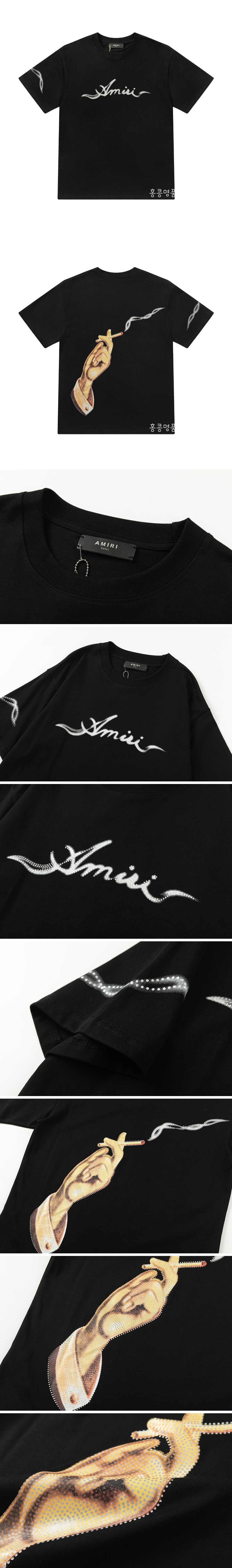 [홍콩명품.AMIRI] 아미리 24SS 로고 그래픽 프린트 반팔 티셔츠 (블랙), BM13615, JU, 홍콩명품의류,구 매대행,온라인명품