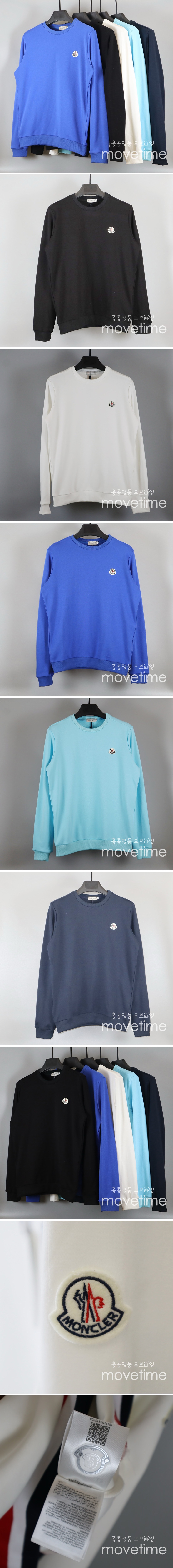 [홍콩명품.MONCLER] 몽클레어 24SS 로고 맨투맨 티셔츠 (5컬러), BM13651, JU, 홍콩명품의류,구 매대행,온라인명품