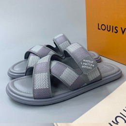 [홍콩명품.LOUIS VUITTON] 루이비통 24SS 로고 다미에 샌들 슬리퍼 (그레이), SE3014, PMD, 명품스니커즈,운동화,구두,로퍼,하이탑,신발