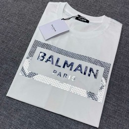 [홍콩명품.BALMAIN] 발망 24SS 로고 프린트 반팔 티셔츠 (2컬러), BM13838, JQ, 홍콩명품의류,구 매대행,온라인명품