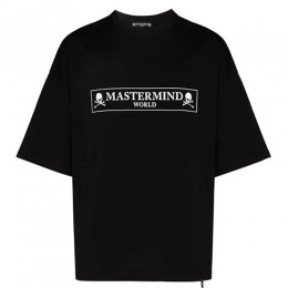 [홍콩명품.MASTERMIND] 마스터마인드 24SS 로고 스컬 프린트 반팔 티셔츠 (블랙), BM14203, JU, 홍콩명품의류,구매대행,온라인명품