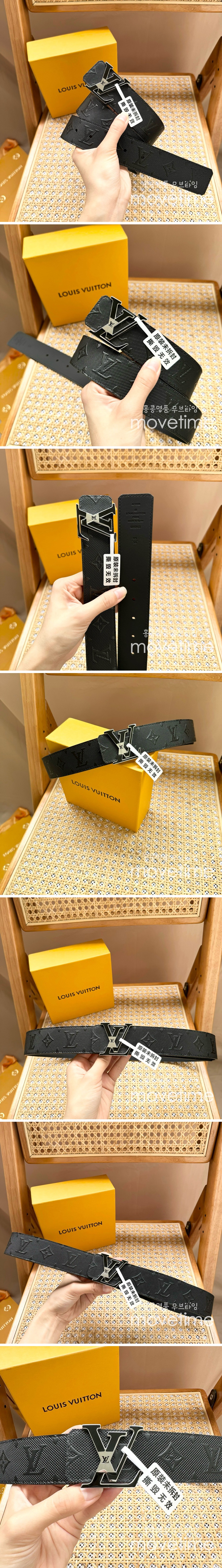 [홍콩명품.LOUIS VUITTON] 루이비통 24SS 로고 모노그램 레더 가죽 벨트 (블랙-블랙), BT1226, X1, 명품레플리카,인터넷쇼핑몰,남자명품,해외직구