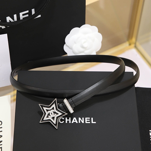 [홍콩명품.CHANEL] 샤넬 24SS 로고 스타 다이아 장식 여성 레더 가죽 벨트 (2컬러), BT1237, 1.5cm, X1, 명품레플리카,인터넷쇼핑몰,남자명품,해외직구