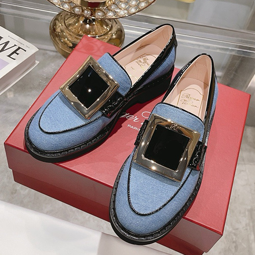 [홍콩명품,Roger Vivier] 로저비비에 24SS 로고 여성 레더 가죽 구두 로퍼 (데님), SE3293, SMS, 명품스니커즈,운동화,구두,로퍼,하이탑,신발