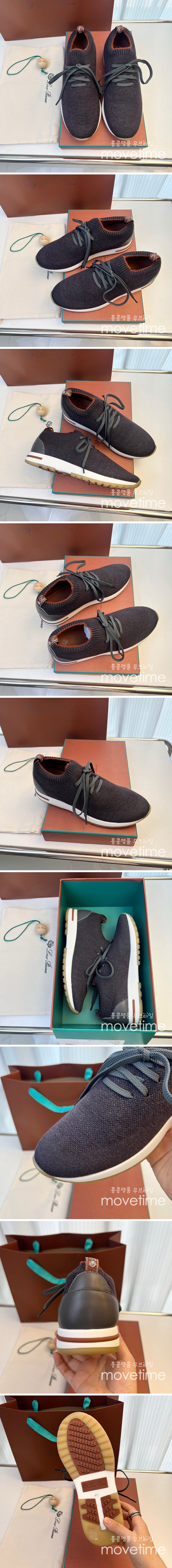 [홍콩명품.Loro Piana] 로로피아나 23SS 로고 FLEXY WALK 스니커즈 운동화 (블랙), SE3488, S2, 명품스니커즈,운동화,구두,로퍼,하이탑,신발