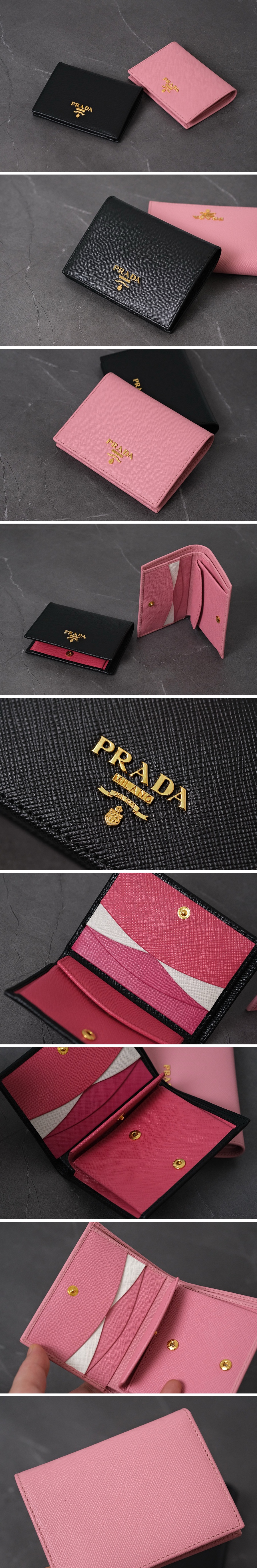 [홍콩명품,PRADA] 프라다 24SS 로고 금장 여성 레더 가죽 반지갑 (2컬러), BGM3270, BC, 명품지갑,무브타임쇼핑몰,홍콩명품,사이트,명품쇼핑몰