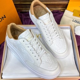 [홍콩명품.LOUIS VUITTON] 루이비통 24SS 로고 모노그램 레더 가죽 스니커즈 운동화 (화이트), SE3616, S1, 명품스니커즈,운동화,구두,로퍼,하이탑,신발