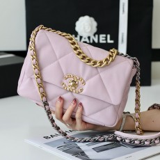 [홍콩명품.CHANEL] 샤넬 24SS 로고 퀄팅 금장 레더 가죽 19BAG 크로스백 (핑크-26cm), BGM3277, BDA, 홍콩명품가방,명품쇼핑몰,크로스백,핸드백,구매대행,무브타임