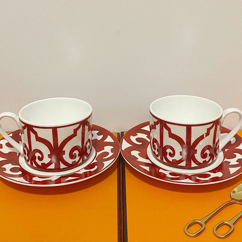 [홍콩명품.Hermes] 에르메스 24SS 선물용 로고 도자기 티컵 커피컵 세트 (6pcs), ET2612, ZAKKA, 명품악세사리,팔찌,귀걸이,반지