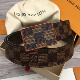 [홍콩명품.LOUIS VUITTON] 루이비통 24SS 로고 다미에 레더 가죽 벨트 (2컬러), 3.5cm, BT1266, MR, 명품레플리카,인터넷쇼핑몰,남자명품,해외직구