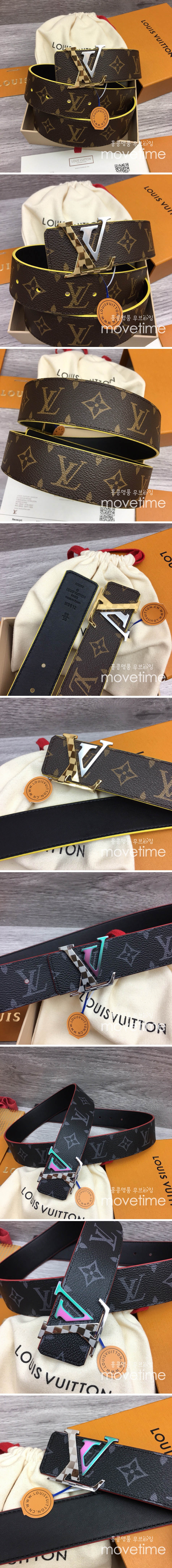 [홍콩명품.LOUIS VUITTON] 루이비통 24SS LV로고 모노그램 레더 가죽 벨트 (2컬러), 4.0cm, BT1270, MR, 명품레플리카,인터넷쇼핑몰,남자명품,해외직구