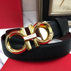 [홍콩명품.FERRAGAMO] 페레가모 24SS 로고 간치니 레더 가죽 벨트 (블랙-2버클), 3.5cm, BT1315, MR, 명품레플리카,인터넷쇼핑몰,남자명품,해외직구