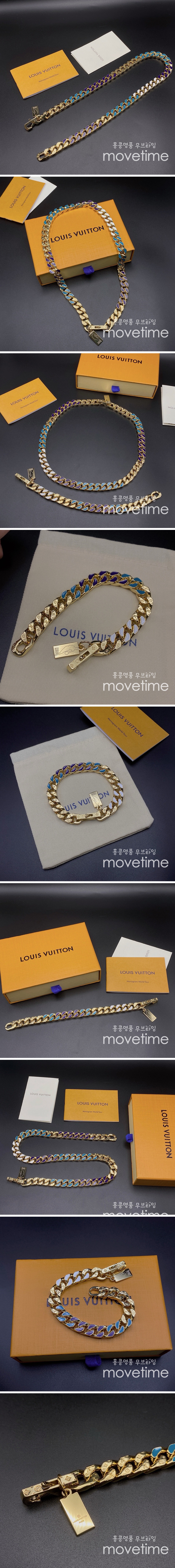 [홍콩명품.LOUIS VUITTON] 루이비통 24SS 로고 LV 모노그램 NBA Chain Links 팔찌+목걸이, ET2670, AGG, 홍콩명품쇼핑몰,인터넷명품,온라인명품사이트,남자명품,해외직구